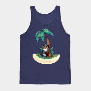 Fox Under Palm tree Tank Top